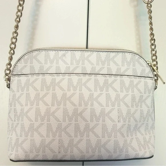 Michael Kors Cindy Striped Hibiscus Dome Crossbody Bag $198 NWT - Picture 6 of 12